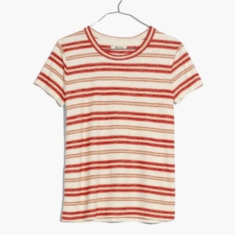 Madewell Hi-Fi Shrunken Tee in Stripe Size XS